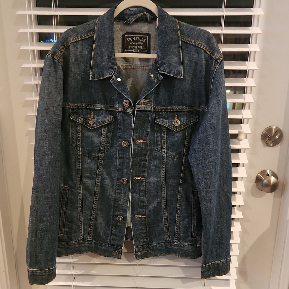 Signature by Levi Strauss Black and Blue Denim Jacket